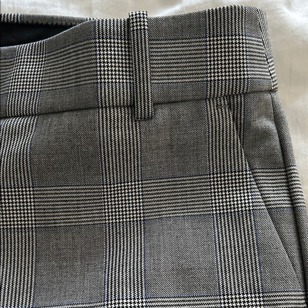 J. Crew Cameron Black and White Plaid Pants- 10 TALL - Picture 3 of 12